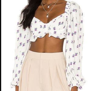 For Love & Lemons Viola Crop Top